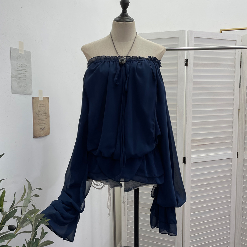 Camicia in chiffon con spalle  - Blouse Off Shoulder recensione e prezzo