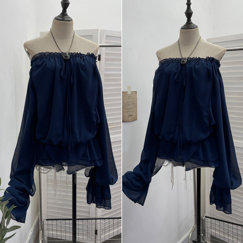 Camicia in chiffon con spalle  - Blouse Off Shoulder recensione e prezzo